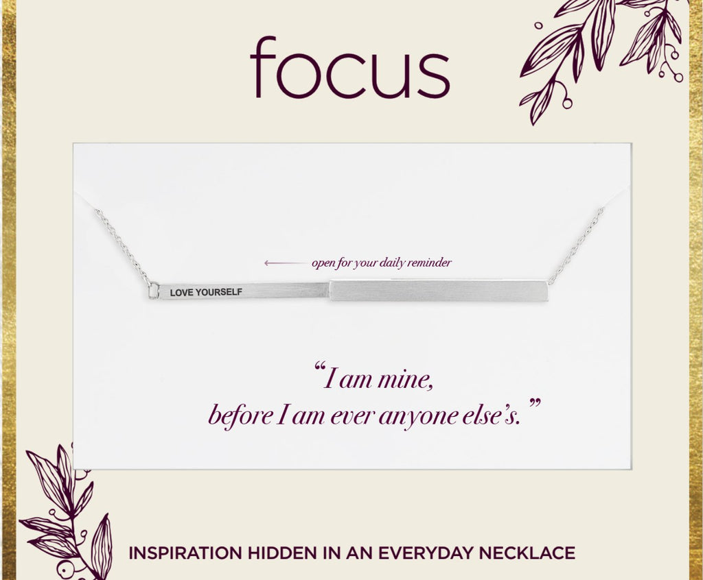 "Love Yourself" Silver Focus Necklace
