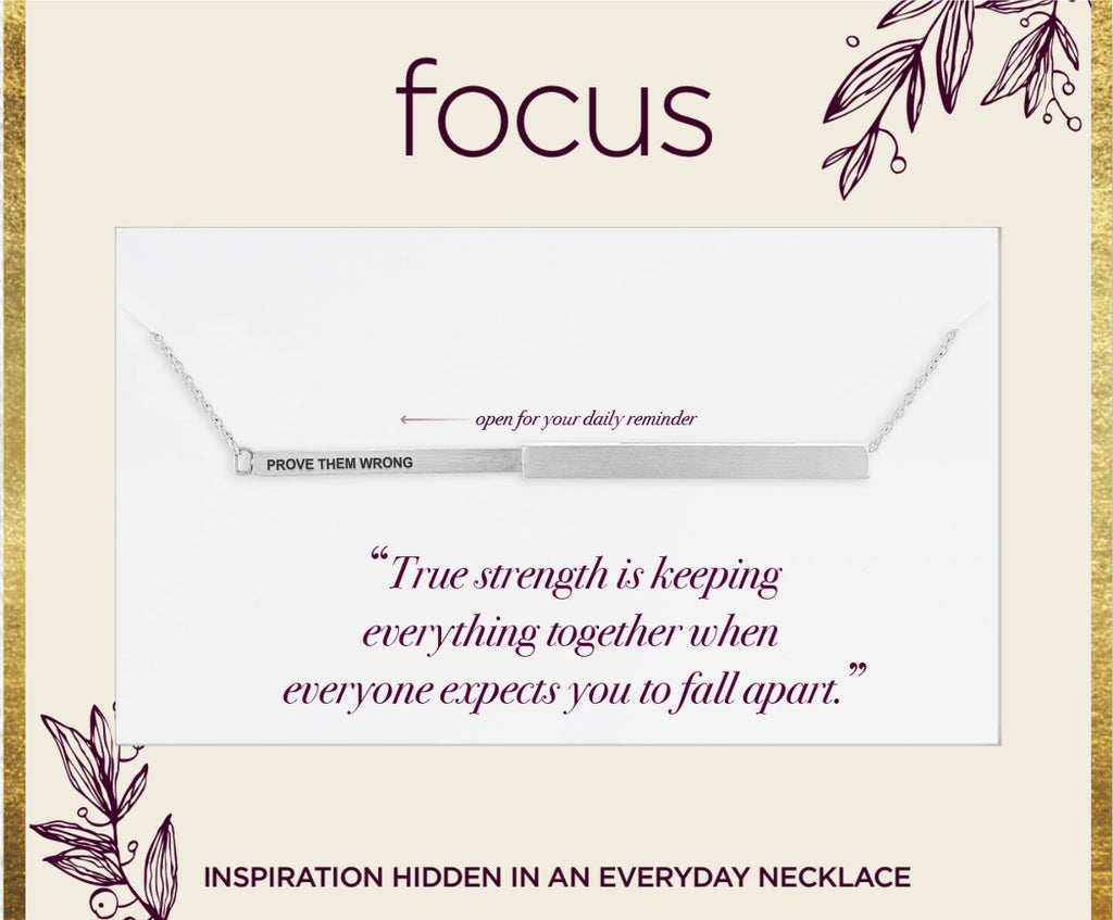 "Prove Them Wrong" Silver Focus Necklace
