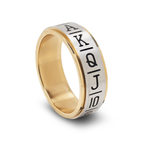 Lucky Spinner Ring, Blackjack, Size 10