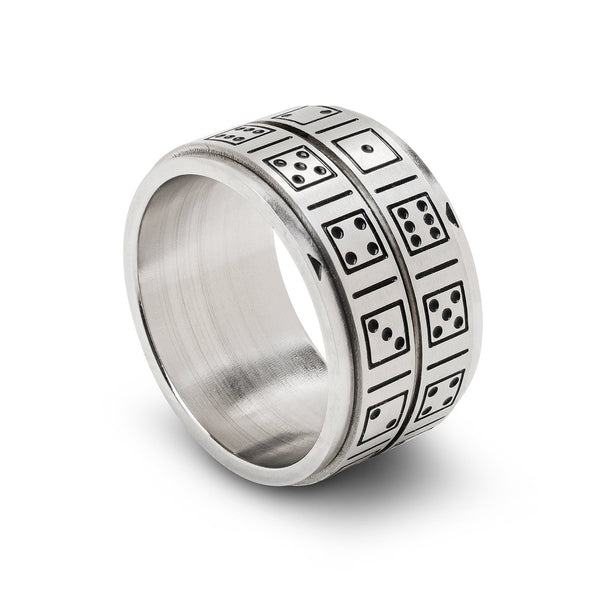 Lucky Spinner Ring, Dice, Size 8