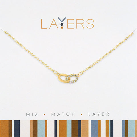 LAY179G Necklace, Gold,  Links