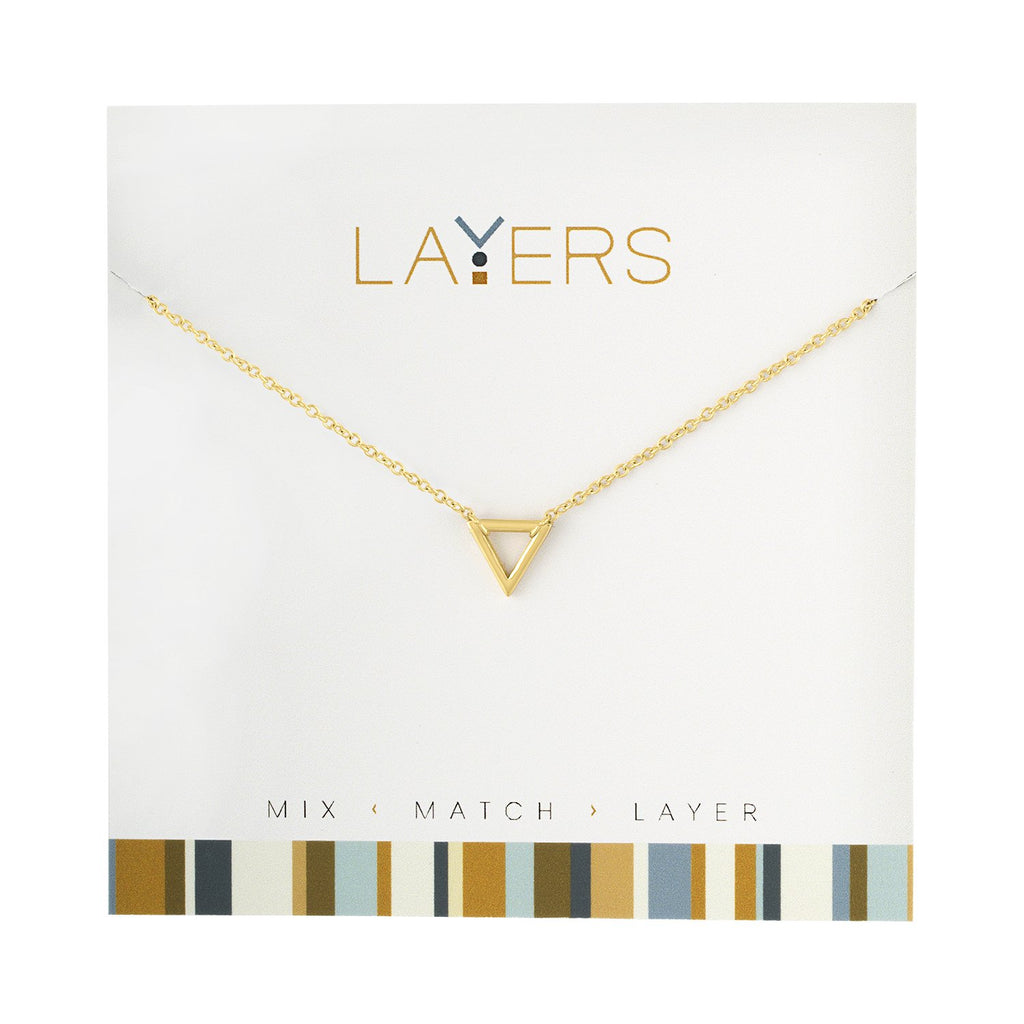 Gold Triangle Cutout Necklace