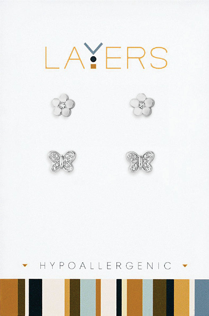 LAYEAR84G Gold Petal Climber Layers Earrings