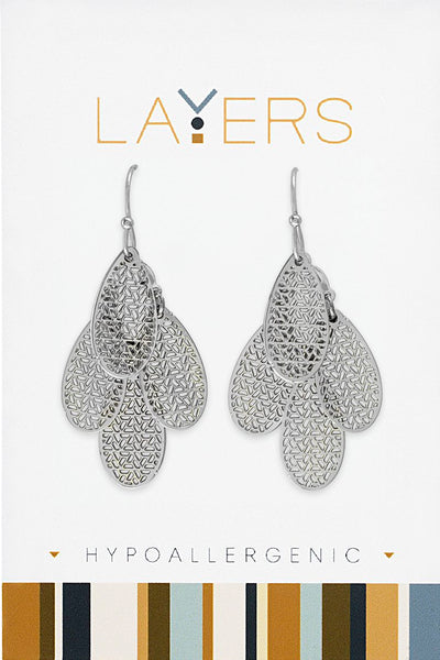 LAYEAR84G Gold Petal Climber Layers Earrings