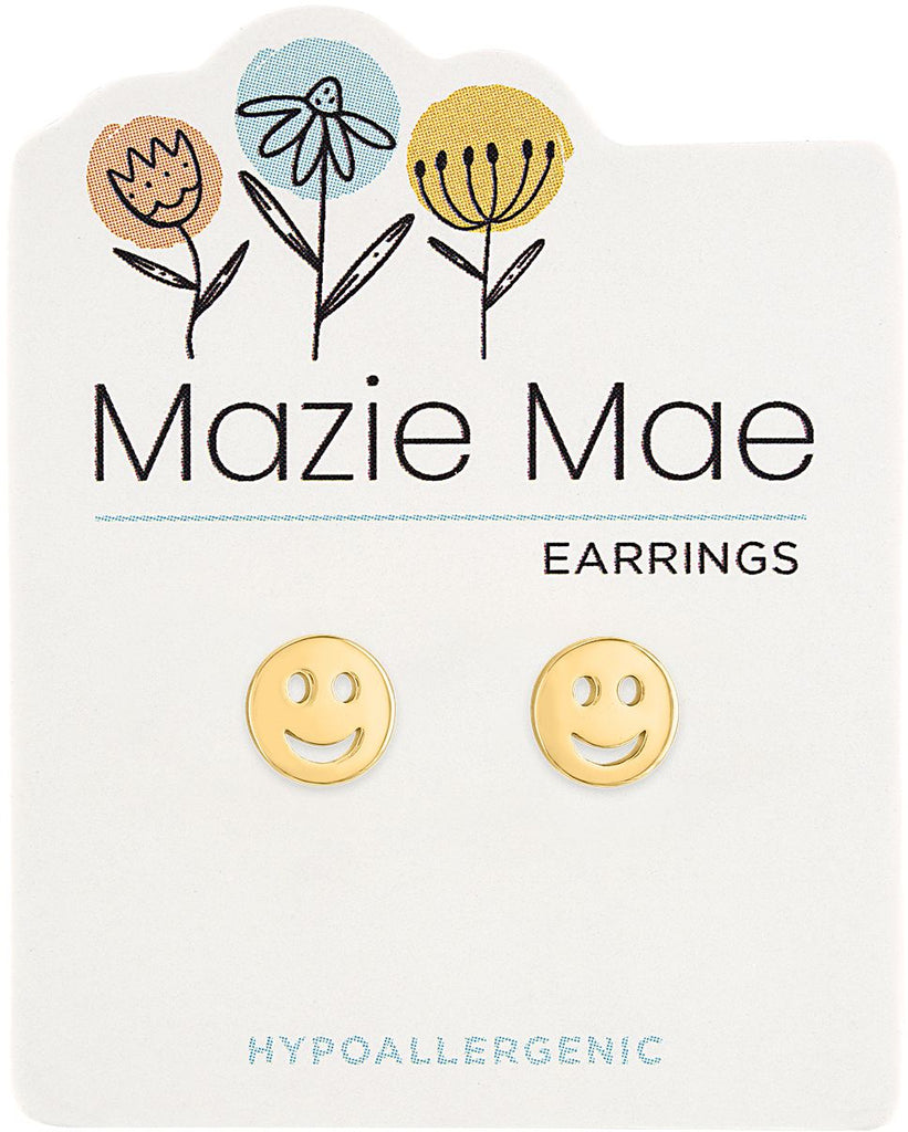 MAZ33 Smiley Face Stud Earring