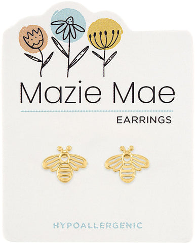 MAZ20 Gold Bee Stud Mazie Mae Earring