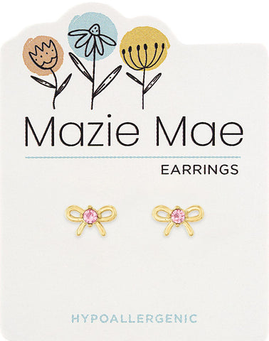 MAZ22 Gold Bow Stud Mazie Mae Earring