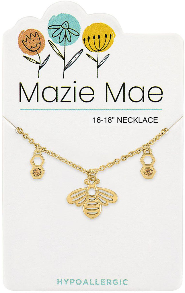NECKG213 Gold Bee Mazie Mae Necklace