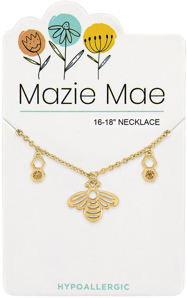 NECKG213 Gold Bee Mazie Mae Necklace