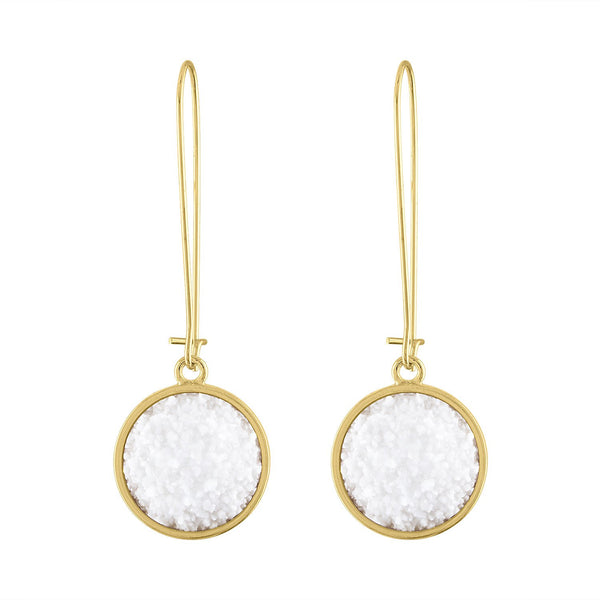 Piper & Jade Earring, White Druzy