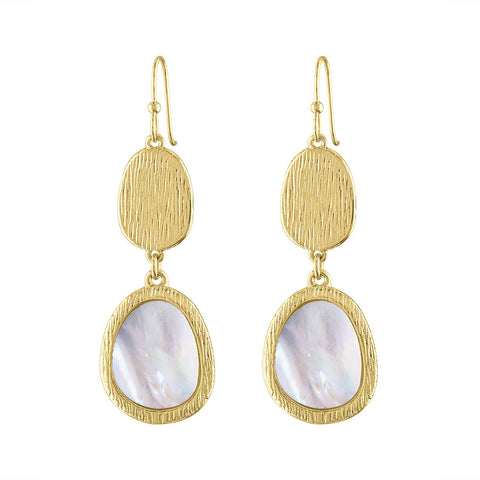 Piper & Jade Earring, Gold Opal Drop