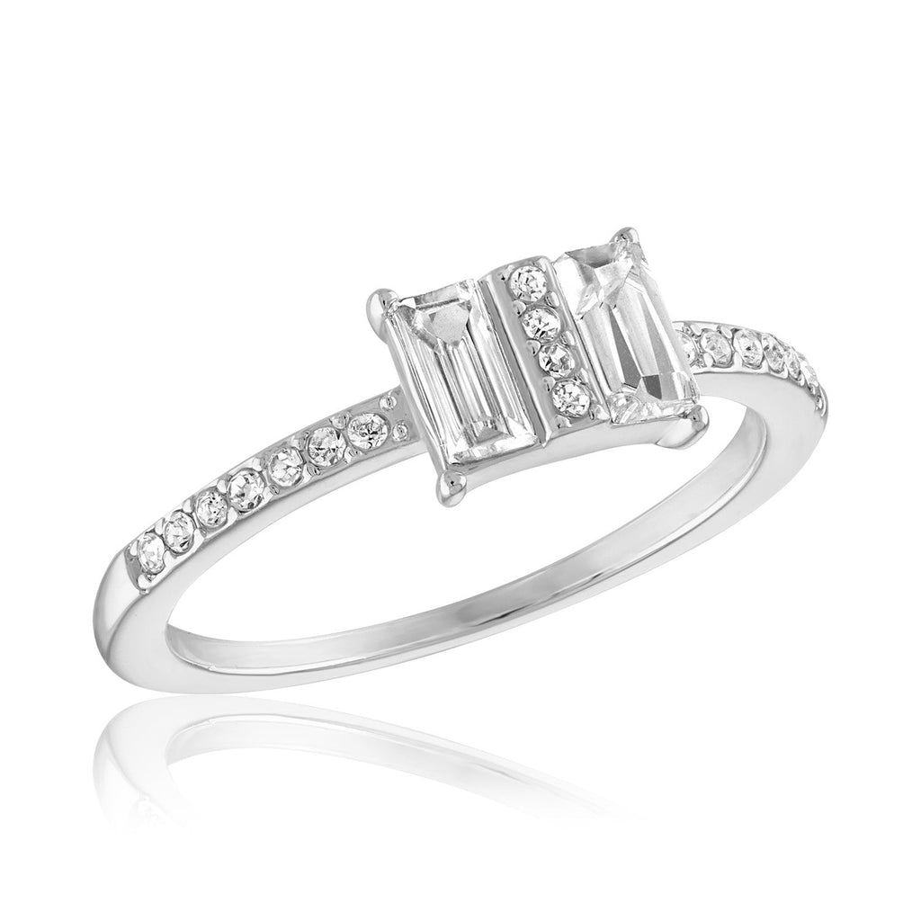 STK100 [Size 6-9] - Stack Ring, Double Baugette