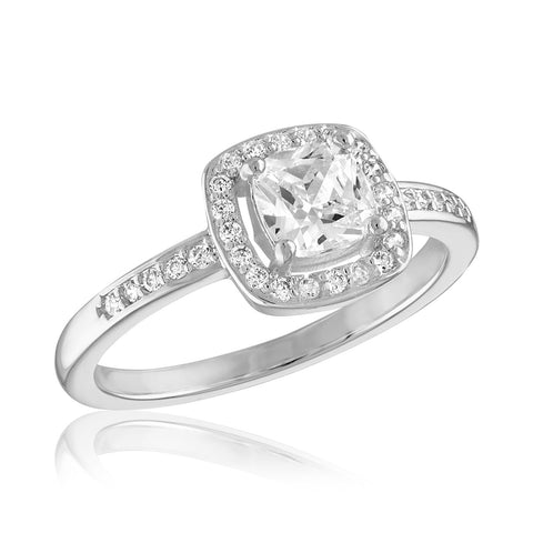 STK103 [Size 6-9] - Stack Ring, Halo CZ Forever