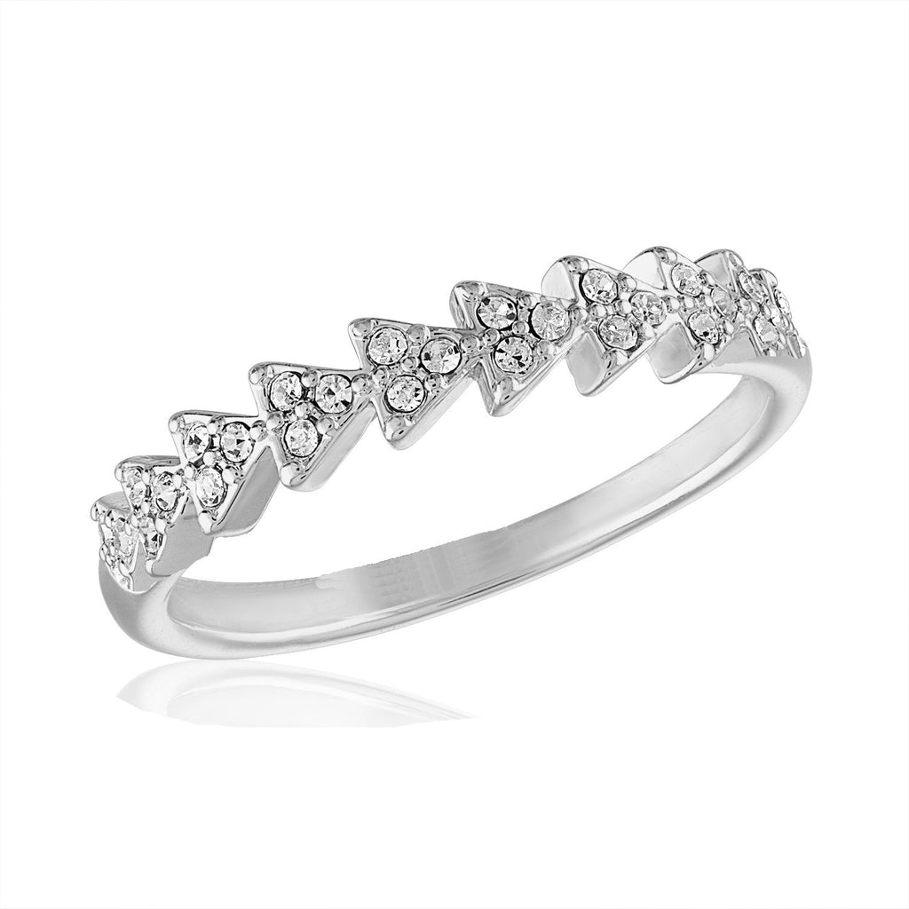 Stack Ring, CZ Triangle Infinity