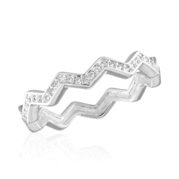 Stack Ring, Zig-Zag Infinity
