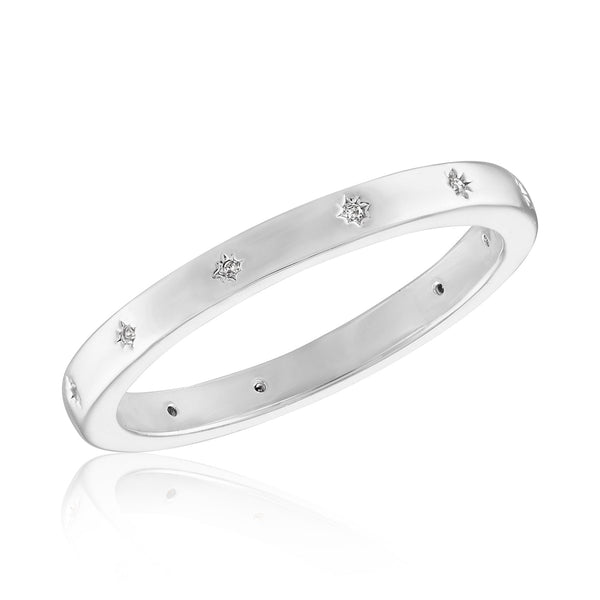 STK95 [Size 6-9] Stack Ring, Mini Starburst
