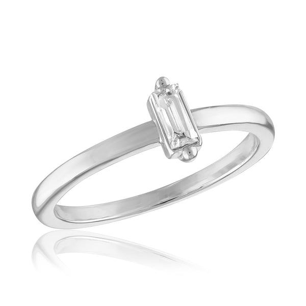 STK99 [Size 6-9] - Stack Ring, Vertical Single Baugette