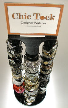 4-Post Black Metal Spinner (Holds 56 Watches)