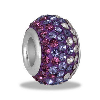 Bead, Purple Transition Crystal, Set/2