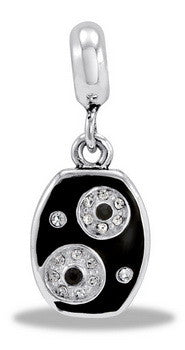 Enhancer, Black, CZ, Enamel, Small, Set/2