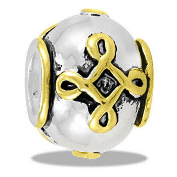 Bead, Celtic, Gold/Silver, Set/2