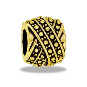 Barrel, Gold X-Cross, Large