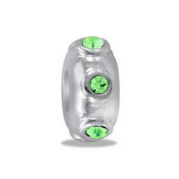 Stopper, Green CZ, Set/2