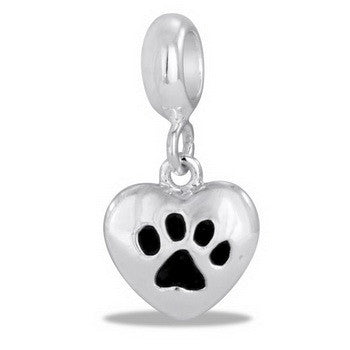 Dangle, Heart, Dog Paw, Set/2