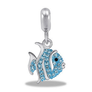 Cubic Zirconia Fish, Dangle, Set/2