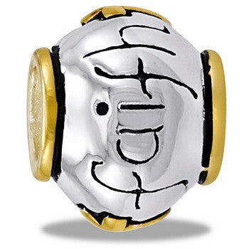 Bead, "Faith", Gold/Silver, Set/2