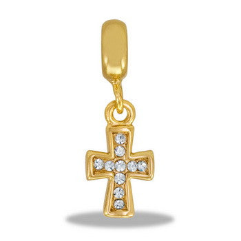 Dangle, Gold CZ Cross