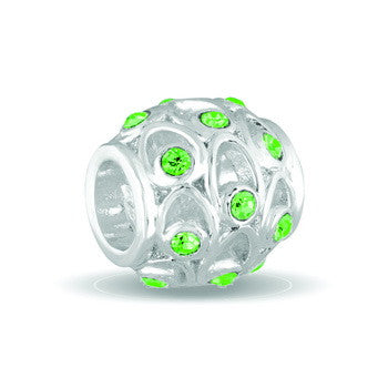 Barrel, August CZ Cut-out Birthstone, Set/2