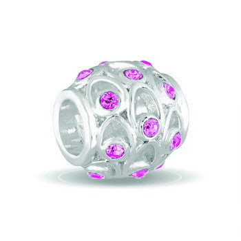 Barrel, October CZ Cut-out Birthstone, Set/2