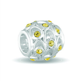 Barrel, November CZ Cut-out Birthstone, Set/2