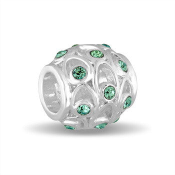 Barrel, December CZ Cut-out Birthstone, Set/2