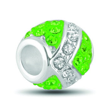 Barrel, Peridot & Clear CZ Decorative, Set/2