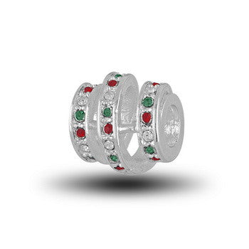 DB Barrel, Christmas CZ Swirl Decorative, Set/2