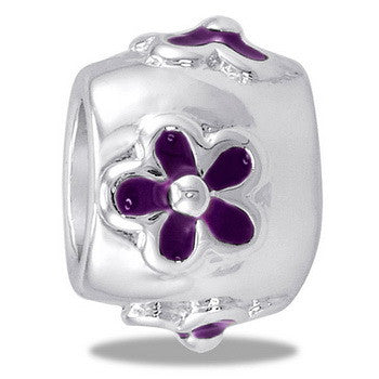 Bead, Daisy, Raised, Purple, Set/2