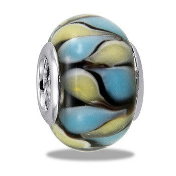 Bead, Blue/Yellow/Black, Set/2