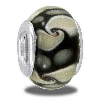 Bead, Black & White Dots, Set/2
