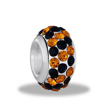 Bead, Black/Orange, Set/2