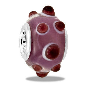 Bead w/Purple Knobs, Set/2