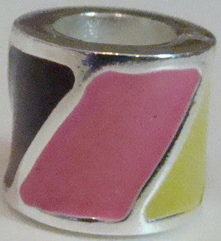 Barrel, Pink/Brown Diagonal, Set/2