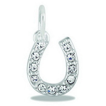 Charm, Horseshoe,CZ, Set/2