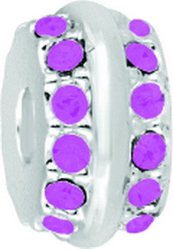 DBI Spacer, 2 Row CZ October Spacer, Set/2