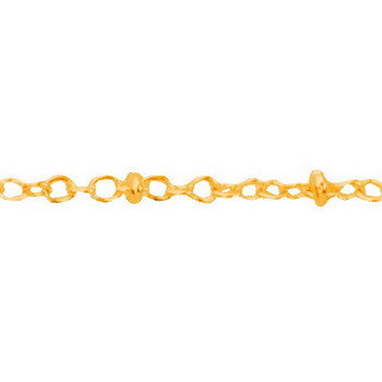 Chain, 18" Gold Beaded Chain, Set/3