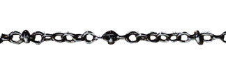 Chain, Gunmetal, 18" Beaded, Set/3