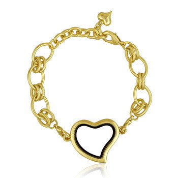 Bracelet, Gold Heart, Set/3