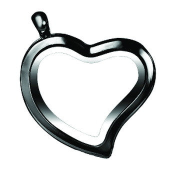 Chain, Gunmetal, Heart Locket, Set/3
