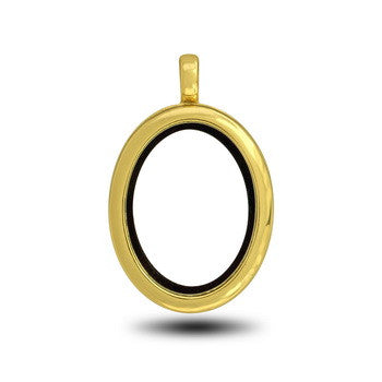 FH Locket Head, Gold Oval Locket, Set/3